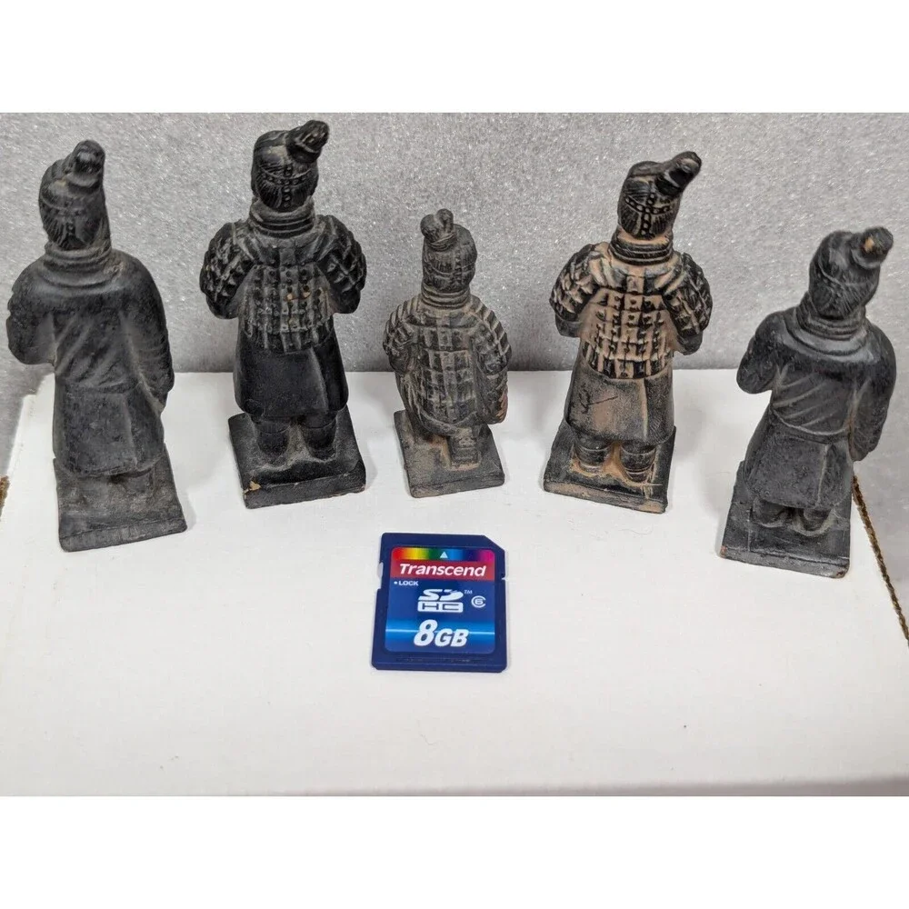 Set Of 5 Vintage Chinese Terracotta Warriors of Xian China Souvenirs